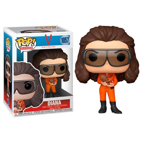 Funko- Pop V TV Show-Diana in Glasses w/Rodent Figura coleccionable, Multicolor (52029)