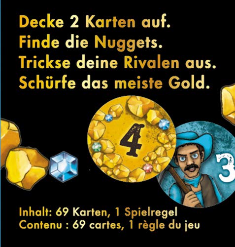 Game Factory 646252 Gold Minijuego de Cartas en práctica Caja de Metal, Ideal como Juego de Viaje o Regalo, para 2 a 5 Jugadores