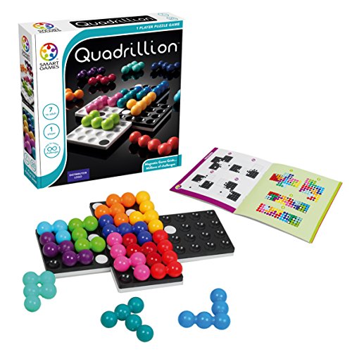 Games-SG540ES Smart Games-Quadrillion, educativo para niños, juegos de mesa infantiles, niño, smartgames, juguete puzzle para pequeños, multicolor, Miscelanea (SG540Es)