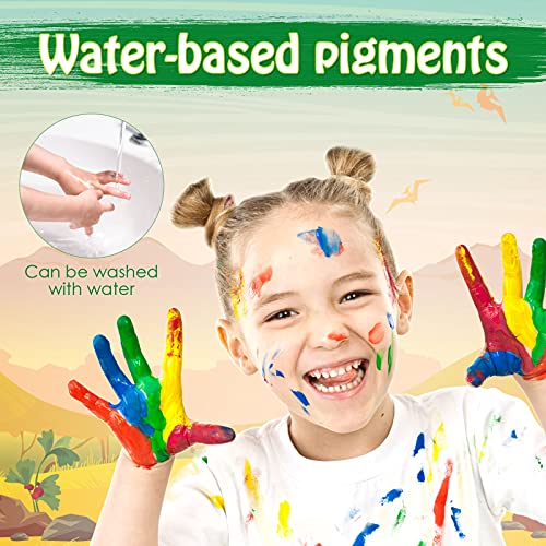 Gemeer 75 Piezas Dinosaurios Juguetes, Kit de Pintura de Dinosaurios para niños Pintar Dinosaurios, Manualidades, Figuras de Dinosaurios Juguetes para 4 5 6 7 8 9 Niños