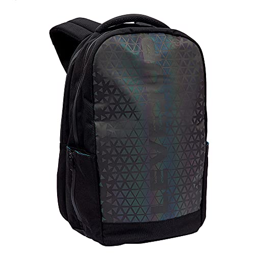 Giochi Preziosi Level Up - Mochila de tela Total Black, con respaldo y tirantes acolchados y bolsillo interior para tablet y PC, con banda trasera para transporte en maleta LUE41100