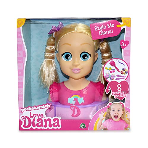 giochi preziosi s.p.a. Famosa- Style Me, Busto de Love Diana, Incluye 8 Accesorios (LVE09000)