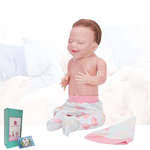 GLIANG MuñEca Reborn - 18 Pulgadas Bebe Reborn NiñA Realista Silicona, Reborn Baby Doll Recien Nacido - Juguetes para NiñOs Mayores De 3 AñOs