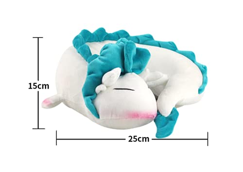 GLYHVXZ Anime Linda Almohada de Cuello de dragón Blanco Almohada de Viaje en Forma de u muñeca de Peluche de Juguete Almohada de Cuello de dragón Blanco,muñeca de Peluche de dragón de Felpa Suave