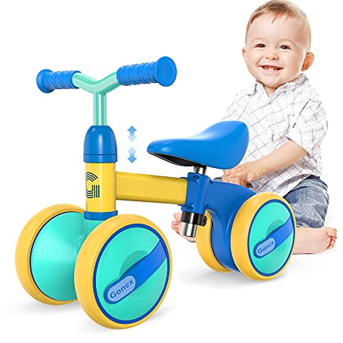 Gonex Bicicleta sin Pedales, Bici Bebe para Niños de 1 Año, Bicicleta Equilibrio de Altura Ajustable, Triciclos Bebes Correpasillos para Niños y Niñas 1 Año Regalo Juguetes