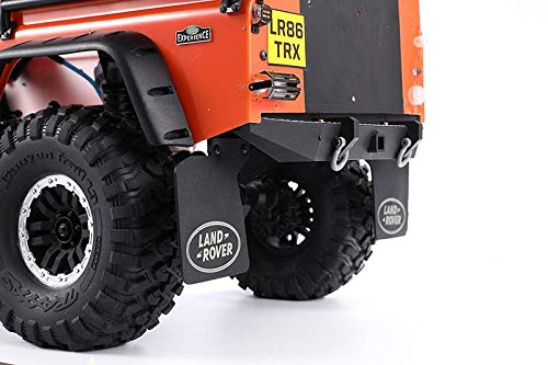 GPM R/C Scale Accessories : Front & Rear Skid Plate For Traxxas TRX-4 Trail Defender Crawler - 28Pc Set Black