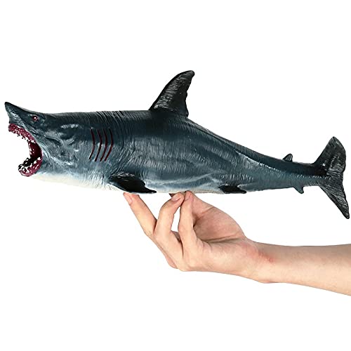 Gran tiburón juguetes megalodon, plástico surtido océano animal tiburón figurilla realista mar criatura cognitivo juguete tiburón figura for el regalo de la colección, juguete de baño, topper de la to