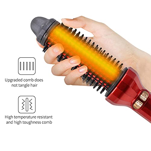 Greatangle-UK AE-504 Peine de Aire Caliente a Temperatura Constante rizador de Pelo automático secador de Pelo Profesional Peine rizador Grande Rojo