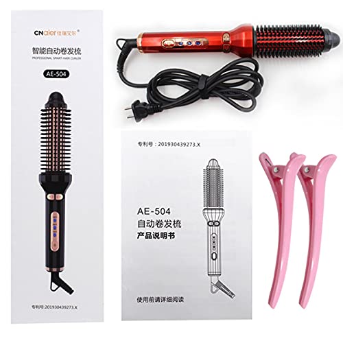 Greatangle-UK AE-504 Peine de Aire Caliente a Temperatura Constante rizador de Pelo automático secador de Pelo Profesional Peine rizador Grande Rojo