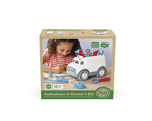 Green Toys- Ambulance & Doctor'S Kit Ambulancia Medico, Multicolor, 1 EA (AMDK-1313)