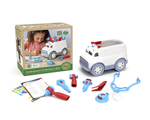 Green Toys- Ambulance & Doctor'S Kit Ambulancia Medico, Multicolor, 1 EA (AMDK-1313)