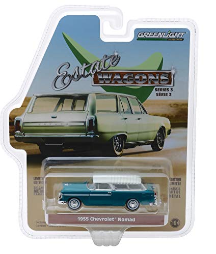 Greenlight 29950 A 1955 Chevrolet Nomad 1/64 Regal Turquesa/India Marfil lámpara de Mesa