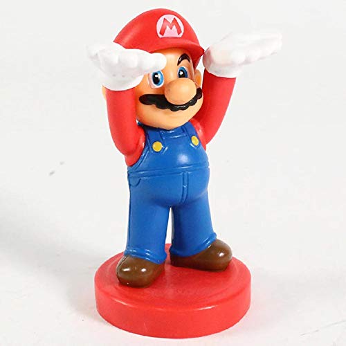 GSDGSD Super Mario Brothers Mario Pen Rack Juego de Dibujos Animados Mini PVC Figura Muñeca de Juguete Regalo