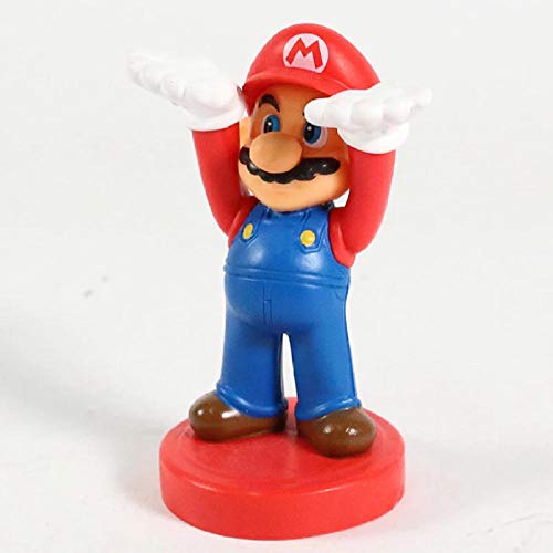 GSDGSD Super Mario Brothers Mario Pen Rack Juego de Dibujos Animados Mini PVC Figura Muñeca de Juguete Regalo