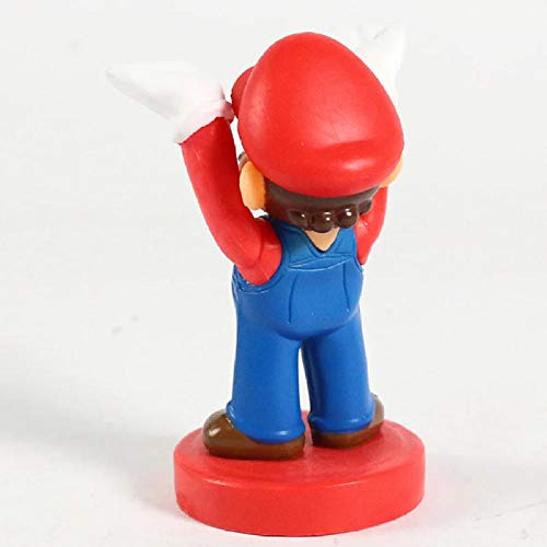 GSDGSD Super Mario Brothers Mario Pen Rack Juego de Dibujos Animados Mini PVC Figura Muñeca de Juguete Regalo