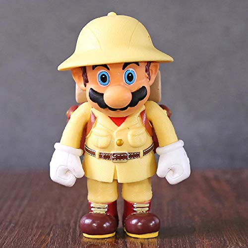 GSDGSD Traje de Super Mario Odyssey Mario Explorer Ver. Muñeca de decoración de Juguetes de Escritorio de Figura de PVC