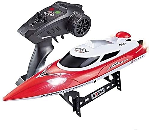 GSQGJ 2.4GHz Barcos de Control Remoto Barco de Velocidad RC eléctrico de Alta Velocidad para Piscinas y Lagos con Aviso de Alarma Barco de Juguete para niños RC para niños Niños Juguete de r