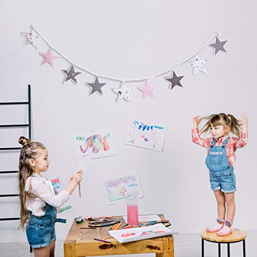 Guirnalda de estrellas en muchos diseños – Decoración para habitación infantil, 200 cm (estrella 01)