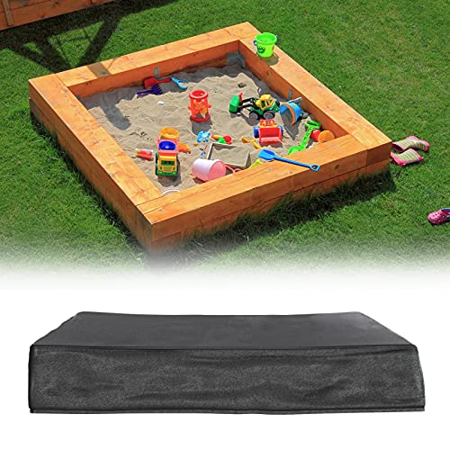 GuKKK Arenero Cubierta, 120 x120 cm Impermeable Funda Arenero, Cubierta para Arenero Infantil con Cordón, Cuadrado Funda de Tela Oxford Plegable, Toldo de Arena Protector Impermeable Arenero