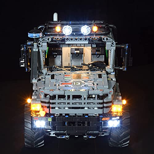 GXQRHQ Juego de iluminación LED para Lego 42129, luz de Bricolaje Compatible con camión Todoterreno Lego 4x4 Mercedes-Benz Zetros (Modelo Lego no Incluido)