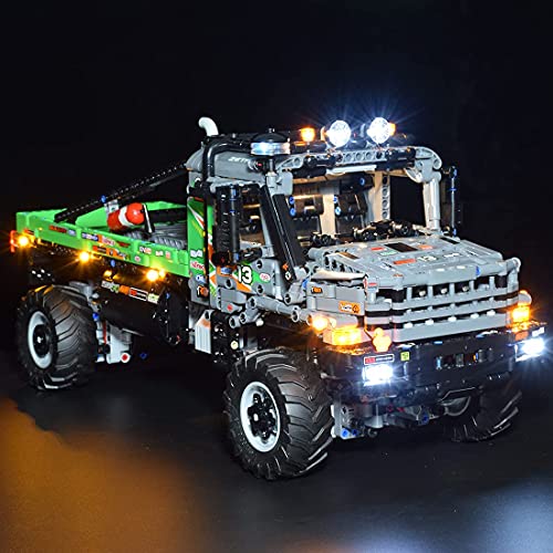 GXQRHQ Juego de iluminación LED para Lego 42129, luz de Bricolaje Compatible con camión Todoterreno Lego 4x4 Mercedes-Benz Zetros (Modelo Lego no Incluido)