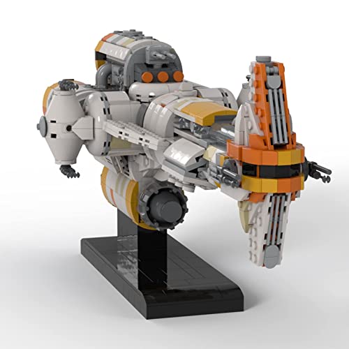 GXQRHQ Sci-Fi Style Raumschiff Modell, 1614 Teile erhead Corvette Lightmaker MOC-71412 Space Wars Bausteine ​​Moc Kit, Kompatibel mit Lego Star Wars