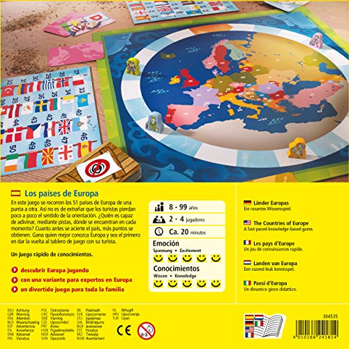 HABA- Juego de Mesa, Los Países de Europa, Multicolor (Habermass H304535)