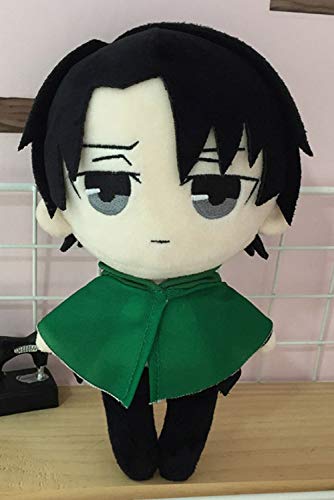 hahomin Levi/Rivaille Peluche Levi Ackerman Juguete Figura de Anime Juguete de peluche suave Regalo de cumpleaños del día de San Valentín 7.9 pulgadas (verde)