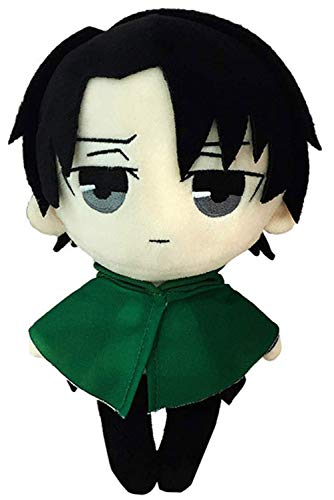 hahomin Levi/Rivaille Peluche Levi Ackerman Juguete Figura de Anime Juguete de peluche suave Regalo de cumpleaños del día de San Valentín 7.9 pulgadas (verde)