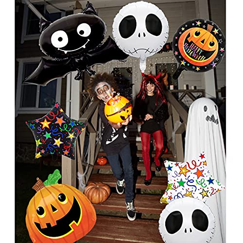 Halloween Globos Decoración Set, Globos de Calabaza, Halloween de decoración del hogar Con Calabaza Araña Ghost Globos De Halloween 10Pcs