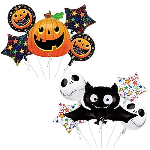 Halloween Globos Decoración Set, Globos de Calabaza, Halloween de decoración del hogar Con Calabaza Araña Ghost Globos De Halloween 10Pcs