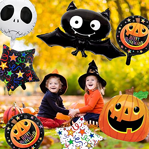 Halloween Globos Decoración Set, Globos de Calabaza, Halloween de decoración del hogar Con Calabaza Araña Ghost Globos De Halloween 10Pcs