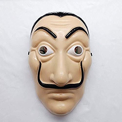 Halloween Hot Dali Money Heist The Paper House La Casa De Papel Disfraz Máscara de látex Máscara facial (2 piezas)