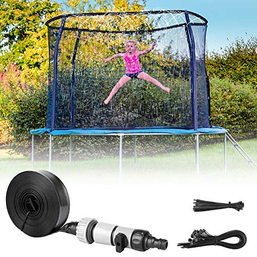 HALOVIE Aspersor Trampolín Set, Rociador de Trampolín Aspersor para Parque Acuático de Trampolín Manguera de Parque Acuático Cama Elástica de Jardín al Aaire Libre Verano para Niños Niñas