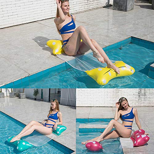 Hamaca De Agua Sillón Reclinable Flotante Hamaca Flotante Piscina Cama Flotante Inflable Sofá De Agua Tumbona Hinchable para Piscina, Playa, Mar (145x70 Cm)