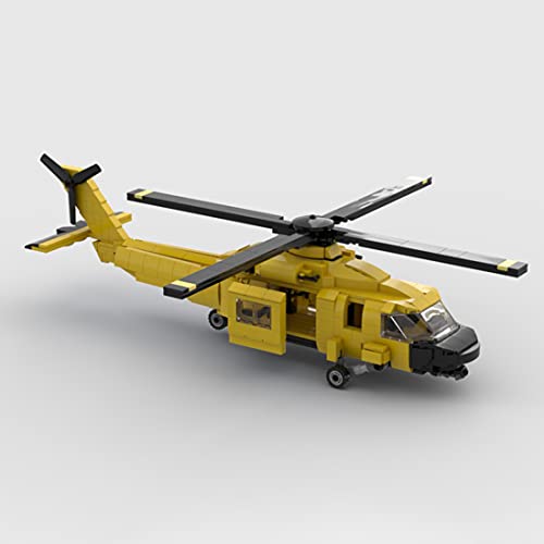 HAMM Technik MOC-84829 Sikorsky Uh-60 Firehawk Military Building Blocks - Juego de 699 piezas MOC (Autorizado y diseñado por Brick_boss_pdf), compatible con Lego