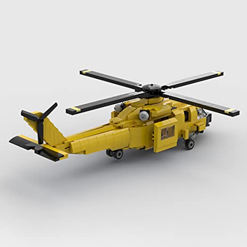 HAMM Technik MOC-84829 Sikorsky Uh-60 Firehawk Military Building Blocks - Juego de 699 piezas MOC (Autorizado y diseñado por Brick_boss_pdf), compatible con Lego