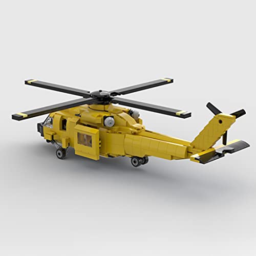 HAMM Technik MOC-84829 Sikorsky Uh-60 Firehawk Military Building Blocks - Juego de 699 piezas MOC (Autorizado y diseñado por Brick_boss_pdf), compatible con Lego