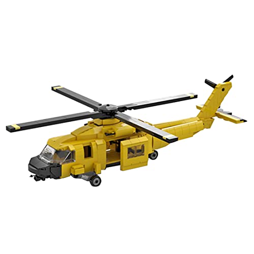 HAMM Technik MOC-84829 Sikorsky Uh-60 Firehawk Military Building Blocks - Juego de 699 piezas MOC (Autorizado y diseñado por Brick_boss_pdf), compatible con Lego