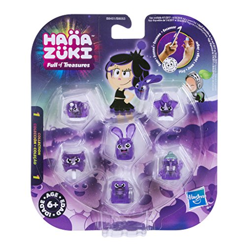 Hanazuki - Pack 6 Tesoros Valiente, Color Morado (Hasbro B8451ES0)