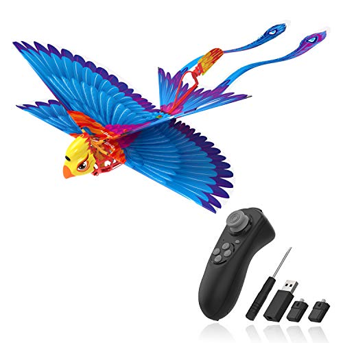 Hanvon Go Go Bird Juguetes Voladores,HelicóPtero De Control Remoto, PáJaro BióNico,UAV Juguetes TecnolóGicos,Juguetes Voladores Simples para NiñOs,NiñOs Y NiñAs,Azul