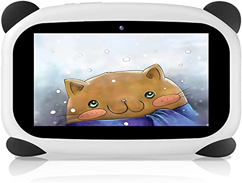 HANYEAL Tableta para niños con WiFi Bluetooth 7 Pulgadas 1024x600 Tableta para niños Android 9.0 Quad Core 2GB 32GB Funda para Tableta a Prueba de niños con cámara Dual Educativo Niños (Black)