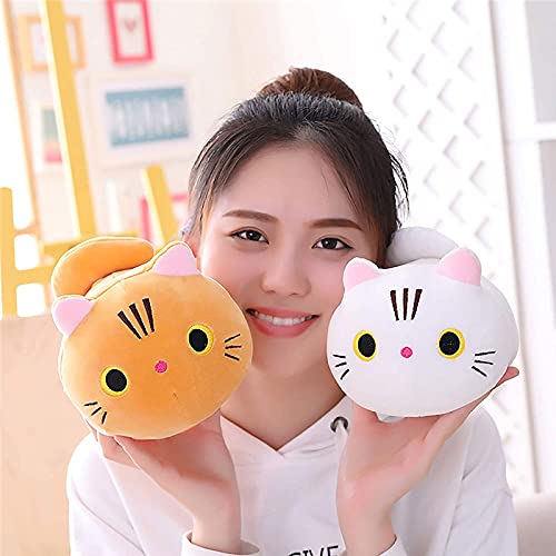 Hao-zhuokun Peluches de Felpa para Gatos,Lindas Almohadas de Juguete de Felpa de Gato Negro,Almohada Creativa Forma de Gato para Hora de Siesta de Oficina,Almohadas para muñecas de Animales