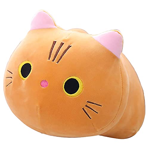 Hao-zhuokun Peluches de Felpa para Gatos,Lindas Almohadas de Juguete de Felpa de Gato Negro,Almohada Creativa Forma de Gato para Hora de Siesta de Oficina,Almohadas para muñecas de Animales