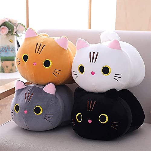 Hao-zhuokun Peluches de Felpa para Gatos,Lindas Almohadas de Juguete de Felpa de Gato Negro,Almohada Creativa Forma de Gato para Hora de Siesta de Oficina,Almohadas para muñecas de Animales