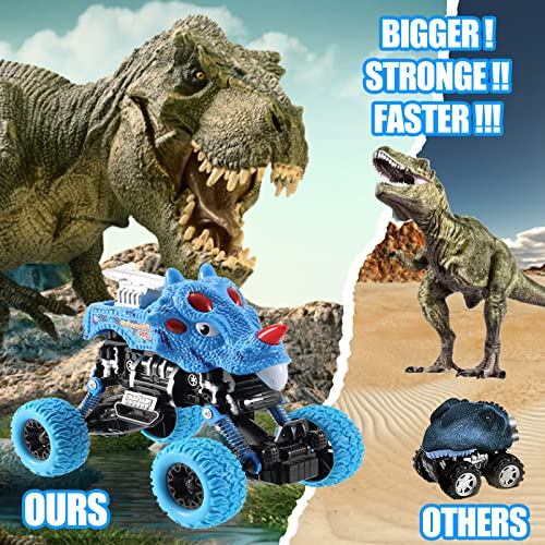 HapagToy Dinosaur Juguete para Niños de 3 4 5 Años, Juguetes para Niños Pull Back Monster Truck Dino Coches de Juguete, Regalos de Cumpleaños de Navidad para Niños de 2 3 4 5 6 Años, Niños y Niñas