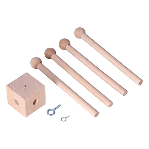 Hapivida Cuna de Bebé Móvil Campanas de Viento de Madera Soporte de Campana de Cama de Bebé, Soporte de Madera para Cuna Kit de Campanas de Viento Campanas de Cama de Bebé