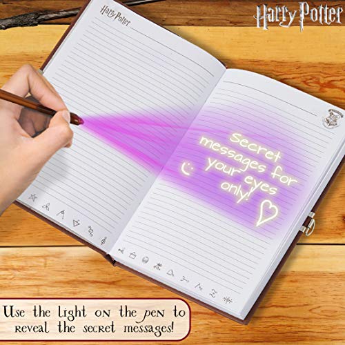 HARRY POTTER Diario Secreto Diario Secreto De Hogwarts con Candado y Llaves | Papelería Bonita para Niñas con Pluma Tinta Invisible | Regalos para Niñas o Niños