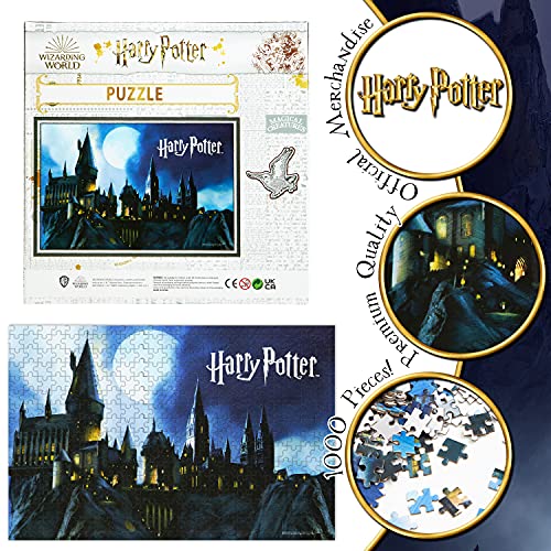 Harry Potter Puzzle 1000 Piezas y Pack de 4 Jigsaw Puzzle de 250 Piezas, Harry Potter Regalos (1000 Piezas)