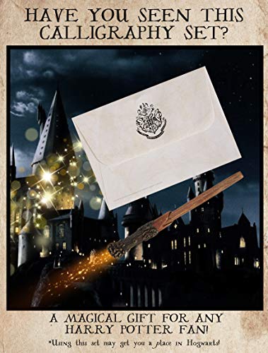 Harry Potter Set de Escritura, Papeleria Bonita con Cuaderno Sellos Sobres Papel Boligrafo Magico Pegatinas, Merchandising Oficial Regalos Para Niños Adolescentes Adultos